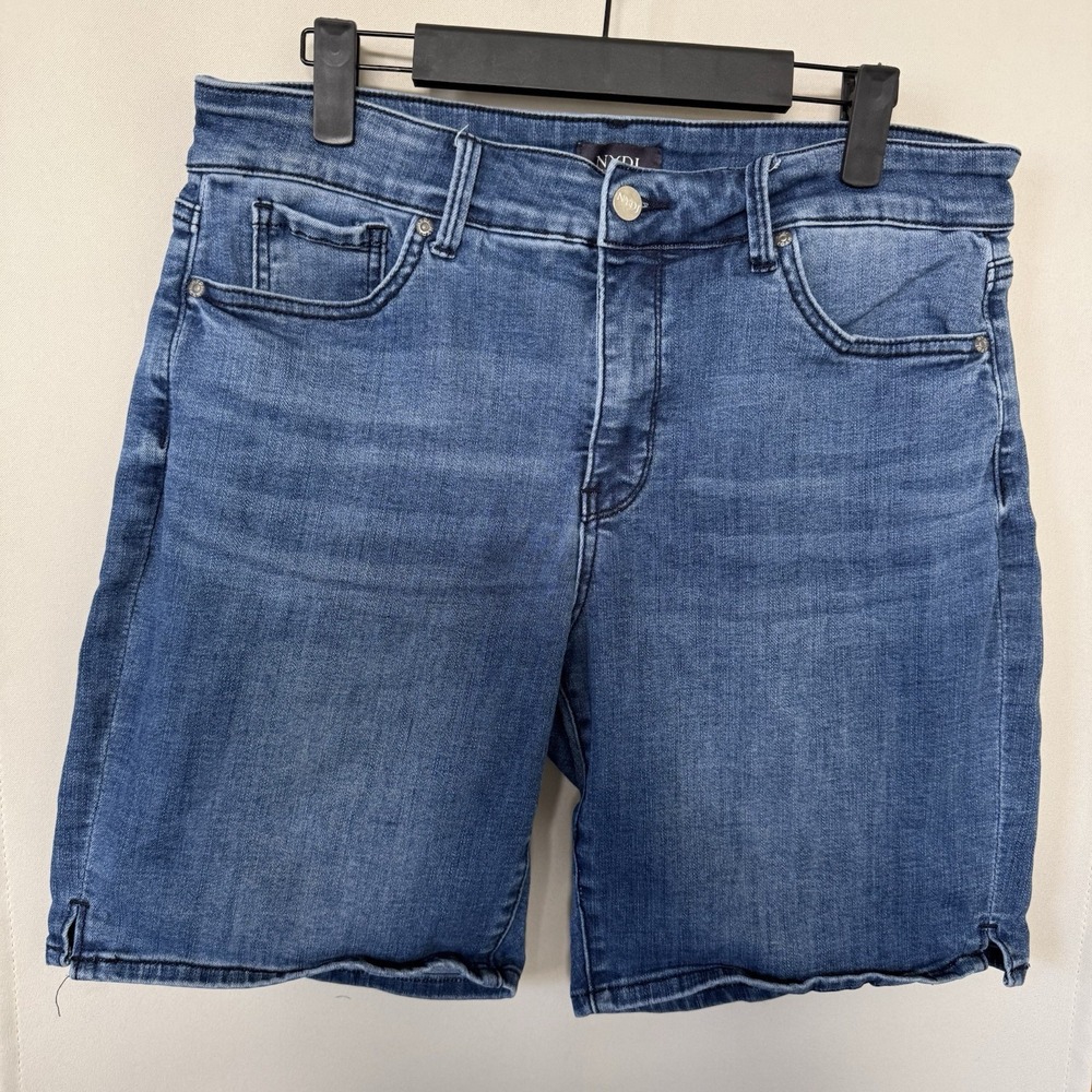 NYDJ Womens 12‎ Blue Medium Wash Ella Denim Jean Shorts Summer